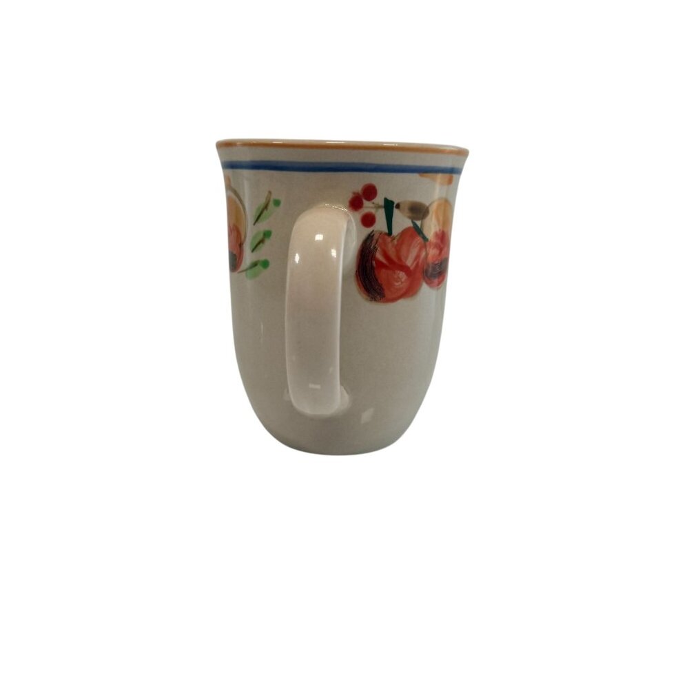Vintage Royal Norfolk Apple Ceramic Coffee Mug Fruit Motif Gold Blue Band - Picture 2 of 6